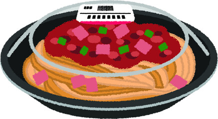 コンビニパスタのイラスト