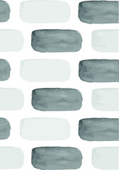 Pattern with watercolor streaks of gray and white color watercolor strokes