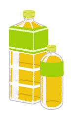 お茶のペットボトルのイラスト