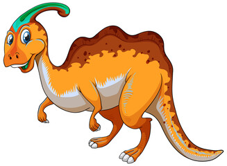 A Parasaurus dinosaur cartoon character