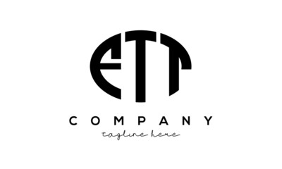FTT three Letters creative circle logo design