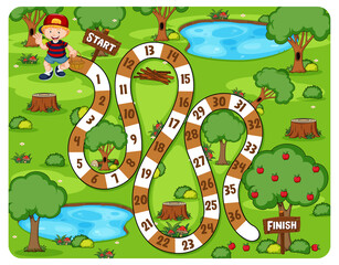 Path board game park theme