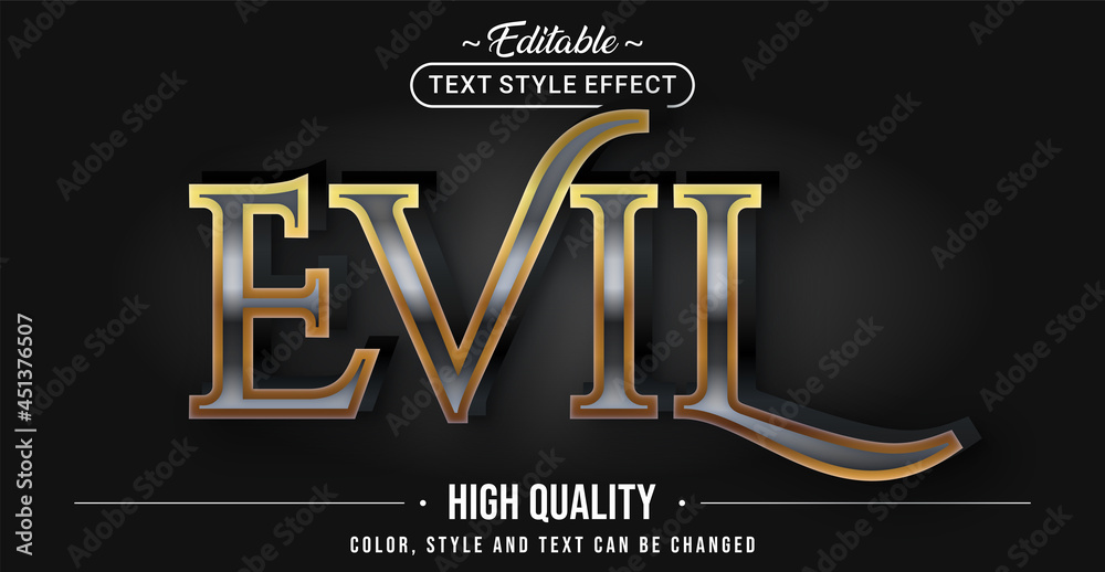 Aufkleber Editable text style effect - Evil text style theme.