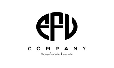 FFU three Letters creative circle logo design