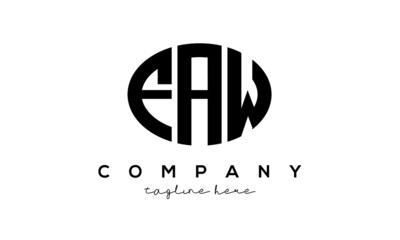 FAW three Letters creative circle logo design