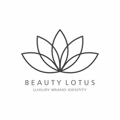 Beauty Vector lotus flowers design logo Template icon