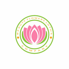 Beauty Vector lotus flowers design logo Template icon