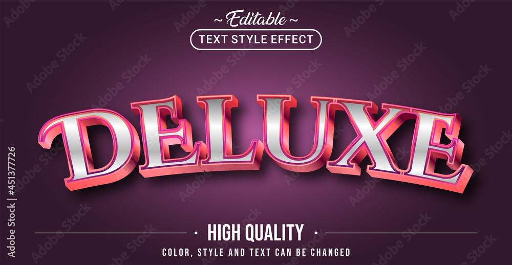 Poster editable text style effect - pink deluxe text style theme.