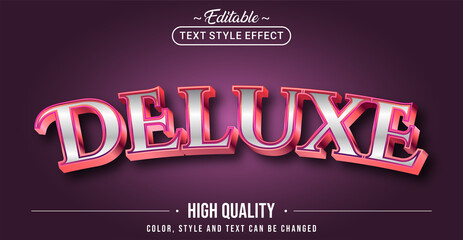 Editable text style effect - Pink Deluxe text style theme.