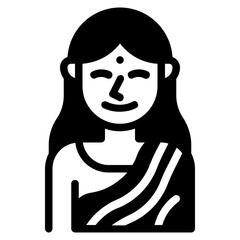 woman glyph icon