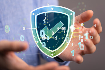 Cybersecurity and information or network protection. Future technology web