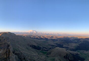 mountains in the morning