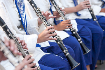 Fototapeta premium Youth orchestra performs in a music festival.