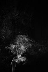 movement of smoke on black background, smoke background, abstract smoke on black background