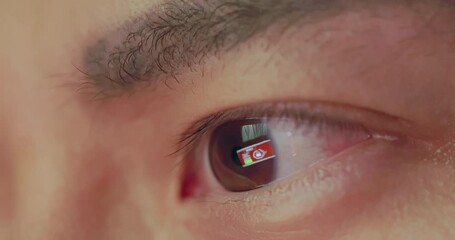 man eyes with ransomware web