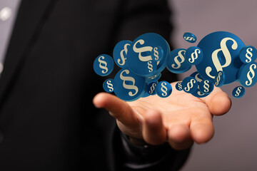 Law and justice concept modern 3d