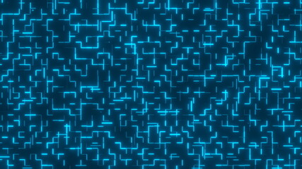 グリッド ワイヤーフレーム 迷路 金網 青 [別Verあり]