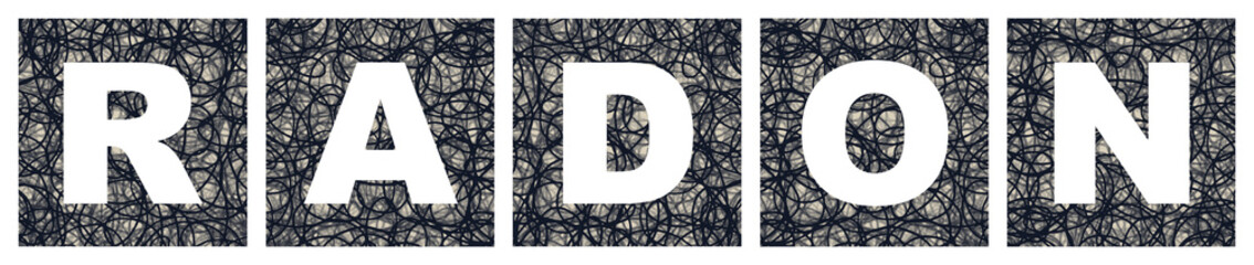 Radon gas text written infographic concept image