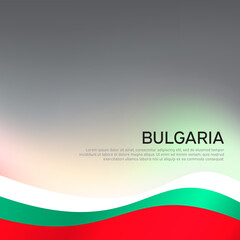 Abstract waving bulgaria flag. Creative background for design of patriotic holiday card. Bulgaria national poster. State bulgarian patriotic cover, flyer. Vector tricolor design