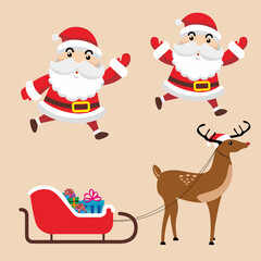 santa claus and reindeer