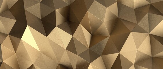 Abstract gold polygon background on texture