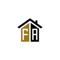 fa initial home logo design vector icon
