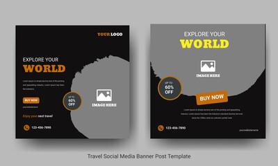 Travel Social Media Banner Post Template