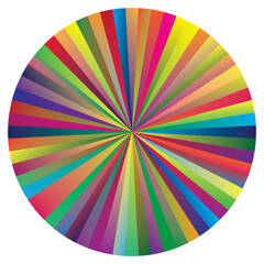 Abstract striped color Spiral design element. High Saturated Gradients