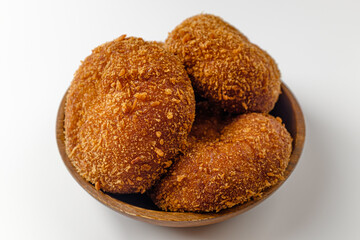 Vegetable croquettes on a white background