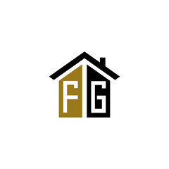 fg initial home logo design vector icon