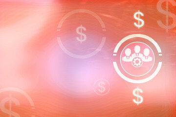 2d illustration futuristic business background graph concept