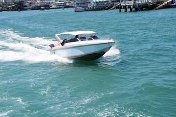 motor boat on the sea