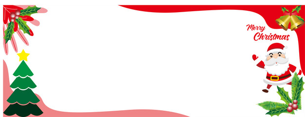 christmas frame with christmas tree, christmas banner background design