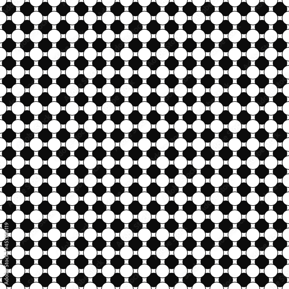 Poster Black and white circles. Vector repeated minimal and monochrome circles.