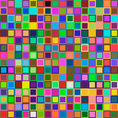 Multicolor double tiles. Vector colorful squares or simple different color tiles.