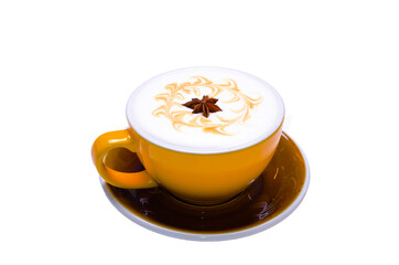 cappuccino on a white background