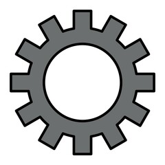Vector Settings Filled Outline Icon Design