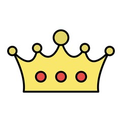 Vector Crown Filled Outline Icon Design