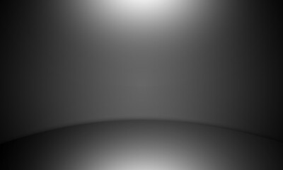 Abstract black gray smooth gradient background image, space for studio.