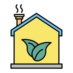 Vector Eco Houses Filled Outline Icon Design