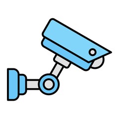 Vector Cctv Camera Filled Outline Icon Design