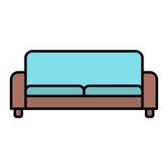 Vector Sofa Filled Outline Icon Design