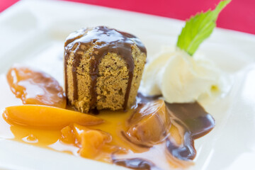 Karotten-Nuss-Souffle als Dessert