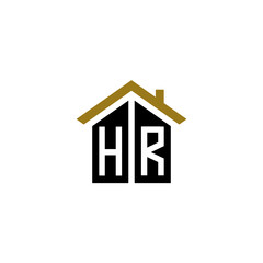 Fototapeta premium hr home logo design vector luxury 