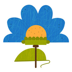 Flowers plant geometric flat ornament