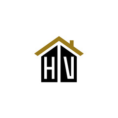 hv home logo design vector luxury 