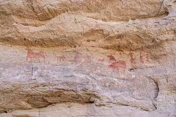 Prehistoric rock paintings, Chad, Africa