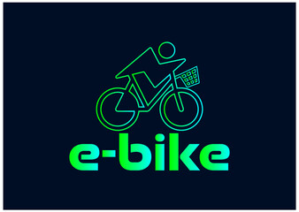 E Bike modern Logo and Icon Design