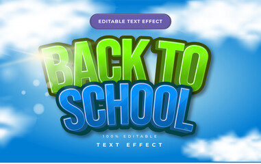 back to school text effect for illustrator