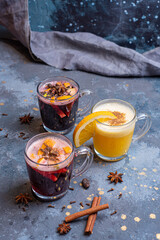 a warm, warming drink for the fall. tea with fruit additives and medicinal herbs. sea buckthorn, strawberry tea, sweet
